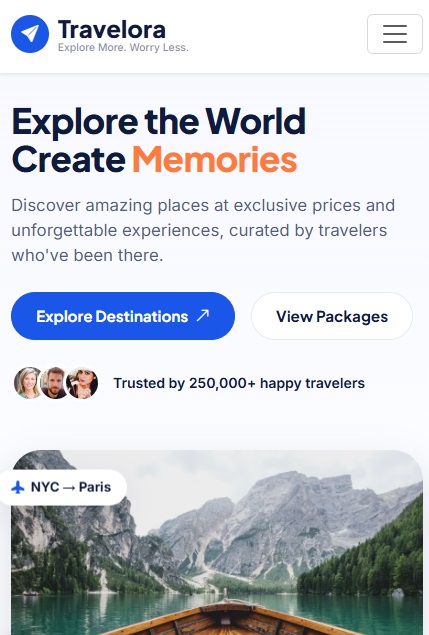 Website preview on phone